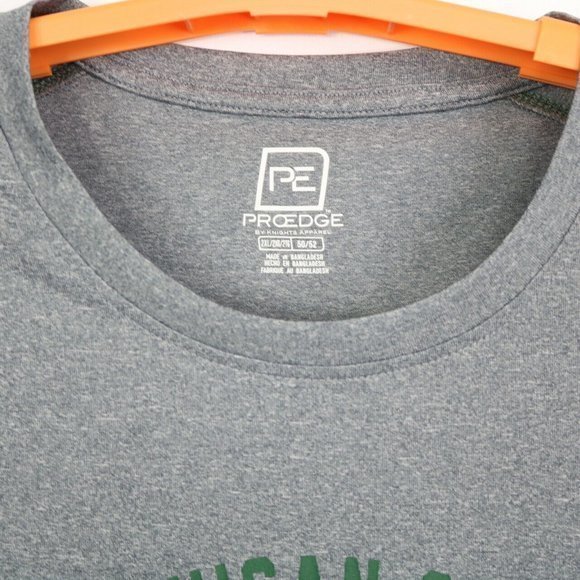 Michigan State Spartans Proedge T-Shirt Shirt Grey Polyester 2XL XXL - Picture 9 of 10